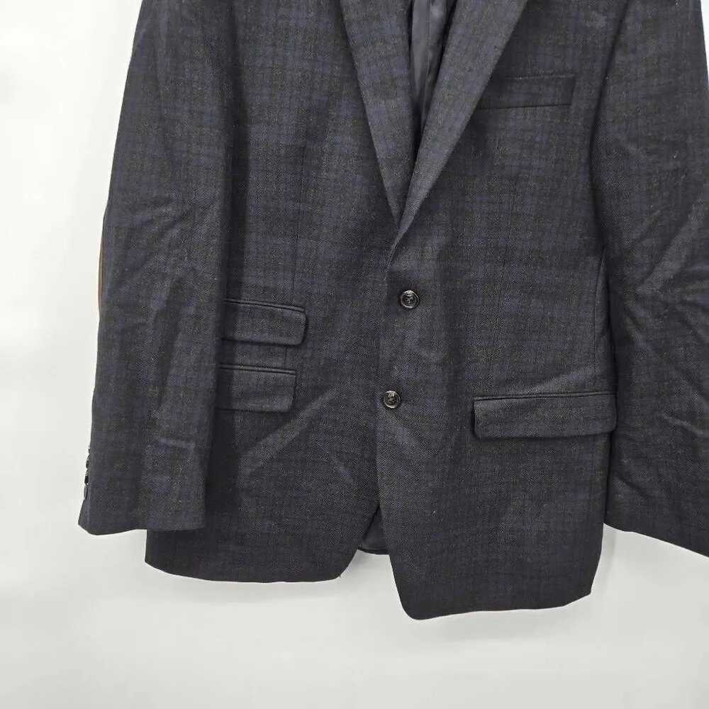 Lauren Ralph Lauren Plaid Blazer Sport Coat 42R Elbow Patches